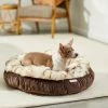 Frisco Faux Fur Velvet Round Bolster Cat & Dog Bed -Frisco Sales 2024 270893 MAIN. SY630 V1626881278