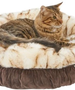 Frisco Faux Fur Velvet Round Bolster Cat & Dog Bed -Frisco Sales 2024 270893 PT3. SY630 V1626294176