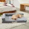 Frisco Chambray Orthopedic Corner Sofa Bolster Dog Bed w/Removable Cover -Frisco Sales 2024 270911 MAIN. SY630 V1626881792