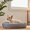 Frisco Chambray Oval Bolster Cat & Dog Bed -Frisco Sales 2024 270921 MAIN. SY630 V1626881965