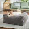 Frisco Sherpa Cube Pillow Cat & Dog Bed, Brown -Frisco Sales 2024 270924 MAIN. SY630 V1626881253