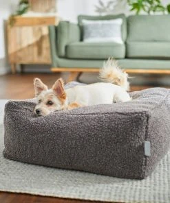 Frisco Sherpa Cube Pillow Cat & Dog Bed, Brown
