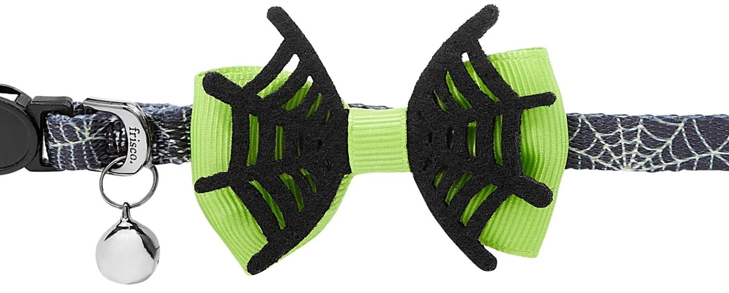 Frisco Spiderweb Cat Collar with Spiderweb Bow 5 Frisco Spiderweb Cat Collar with Spiderweb Bow - Image 3