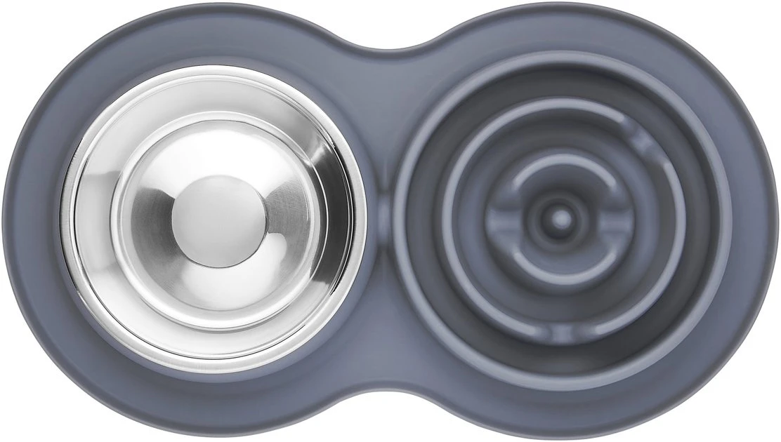 Frisco Silicone Slow Feeder Mat with Stainless Steel Bowl 6 Frisco Silicone Slow Feeder Mat with Stainless Steel Bowl - Image 4