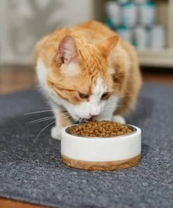 Frisco Marble Design Stainless Steel Dog & Cat Bowl with Wooden Base -Frisco Sales 2024 277554 PT3. SY630 V1630347923