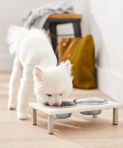Frisco Marble Stainless Steel Double Elevated Dog & Cat Bowls -Frisco Sales 2024 277558 PT2. SY630 V1630345932