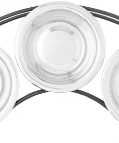 Frisco Curved Triple Feeder Stainless Steel Dog & Cat Bowl -Frisco Sales 2024 277562 PT4. SY630 V1627935320