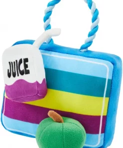 Frisco Lunchbox with Juice & Apple Plush with Rope Squeaky Dog Toy, 3 count