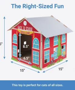 Frisco School House Cardboard Cat Toy -Frisco Sales 2024 279833 PT1. SY630 V1629824189