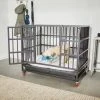 Frisco Ultimate Foldable & Stackable Heavy Duty Steel Metal Single Door Dog Crate