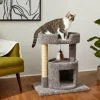 Frisco 27-in Real Carpet Cat Tree with Condo and Oval Perch