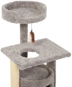 Frisco 42-in Real Carpet Cat Tree with Condo, Grey -Frisco Sales 2024 282755 PT3. SY630 V1621949298