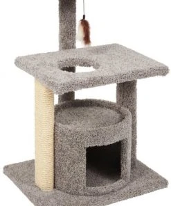 Frisco 42-in Real Carpet Cat Tree with Condo, Grey -Frisco Sales 2024 282755 PT4. SY630 V1621949342