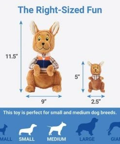 Frisco Kangaroo & Joey Plush Squeaky Dog Toy, 2 count -Frisco Sales 2024 285601 PT1. SY630 V1633969280