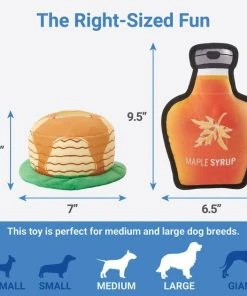 Frisco Pancakes & Maple Syrup Plush Squeaky Dog Toy, 2 count -Frisco Sales 2024 285627 PT1. SY630 V1636990879