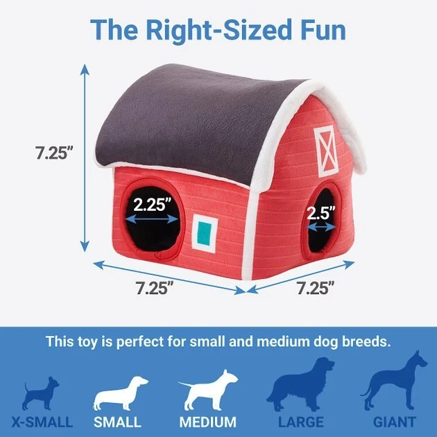 Frisco Farmhouse Hide & Seek Puzzle Plush Squeaky Dog Toy 4 Frisco Farmhouse Hide & Seek Puzzle Plush Squeaky Dog Toy - Image 2