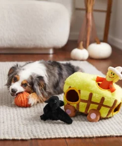 Frisco Fall Hay Wagon Hide & Seek Puzzle Plush Squeaky Dog Toy -Frisco Sales 2024 285631 PT3. SY630 V1629724940