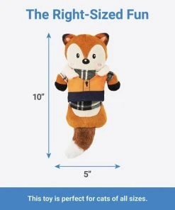 Frisco Hipster Fox Plush Kicker Cat Toy with Catnip -Frisco Sales 2024 285649 PT1. SY630 V1633969276