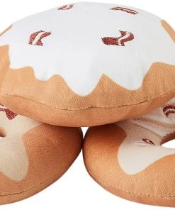 Frisco Maple Bacon Donut Plush Cat Toy with Catnip, 3 count