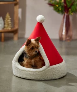 Frisco Holiday Dog & Cat Santa Hat Cave Bed