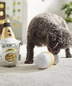 Frisco New Year's Eve Champagne & Flute Plush Squeaky Dog Toy, 2 count -Frisco Sales 2024 288486 PT3. SY630 V1638288322