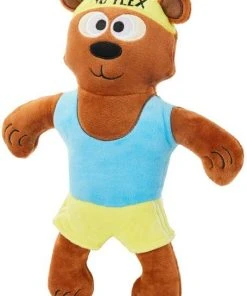 Frisco Fitness Bear Reversible Plush Squeaky Dog Toy