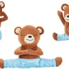 Frisco Yoga Bear Plush Squeaky Dog Toy, 3 count -Frisco Sales 2024 288905 MAIN. SY630 V1638291271