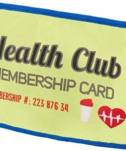 Frisco Gym Membership Card Flat Plush Squeaky Dog Toy