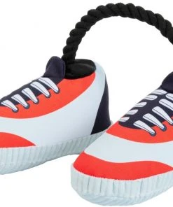 Frisco Running Shoes Plush with Rope Dog Toy