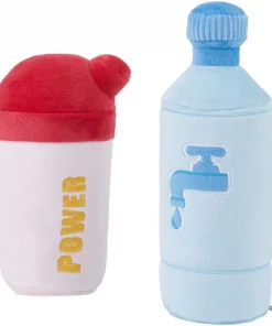 Frisco Protein & Water Bottle Cruncher Dog Toy, 2 count