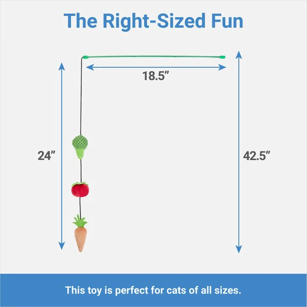 Frisco Vegetable Teaser Cat Toy with Catnip 4 Frisco Vegetable Teaser Cat Toy with Catnip - Image 2