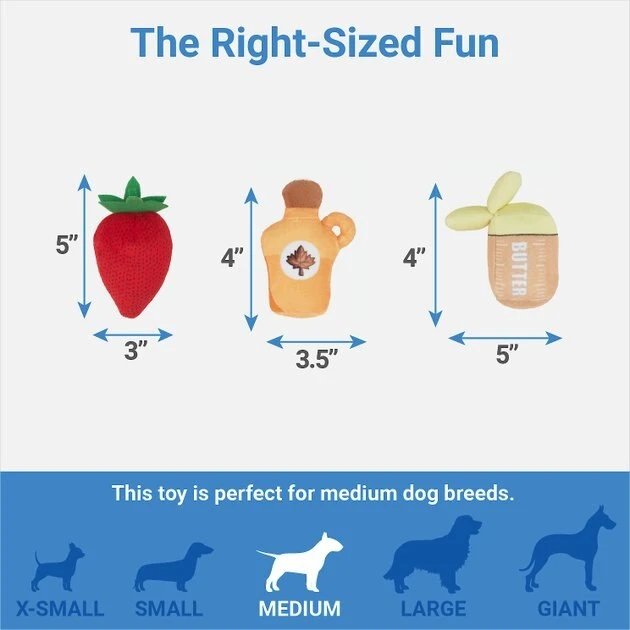 Frisco Brunch Pancake Hide & Seek Puzzle Plush Squeaky Dog Toy 5 Frisco Brunch Pancake Hide & Seek Puzzle Plush Squeaky Dog Toy - Image 3