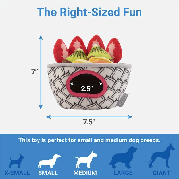 Frisco Brunch Acai Bowl Hide & Seek Puzzle Plush Squeaky Dog Toy 4 Frisco Brunch Acai Bowl Hide & Seek Puzzle Plush Squeaky Dog Toy - Image 2