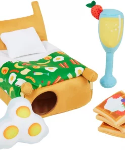 Frisco Brunch Breakfast in Bed Hide & Seek Puzzle Plush Squeaky Dog Toy