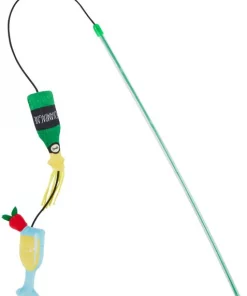 Frisco Brunch Mimosa Teaser Wand Cat Toy with Catnip