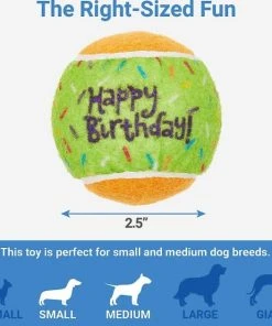 Frisco||The Lazy Dog Cookie Co. Frisco Fetch Squeaking Birthday Tennis Ball Dog Toy, 3-Pack + The Lazy Dog Cookie Co. Happy Birthday Pup-PIE Dog Treat, Boy -Frisco Sales 2024 297958 PT2. SY630 V1621291657