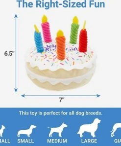Frisco||The Lazy Dog Cookie Co. Frisco Plush Squeaking Birthday Cake Dog Toy, Small/Medium + The Lazy Dog Cookie Co. Happy Birthday Pup-PIE Dog Treat, Boy -Frisco Sales 2024 297998 PT2. SY630 V1623253341