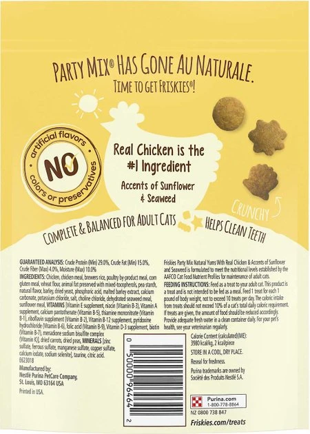 Friskies||Frisco Friskies Party Mix Natural Yums With Real Chicken Cat Treats, 6-oz bag + Frisco Melamine Dog & Cat Treat Jar with Bamboo Lid, 8 Cups 5 Friskies||Frisco Friskies Party Mix Natural Yums With Real Chicken Cat Treats, 6-oz bag + Frisco Melamine Dog & Cat Treat Jar with Bamboo Lid, 8 Cups - Image 3