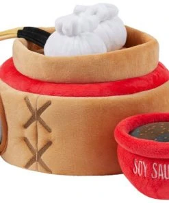 Frisco Dumpling Hide & Seek Puzzle Plush Squeaky Dog Toy, 4 count