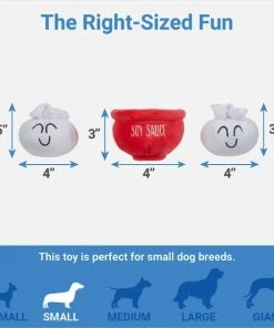 Frisco Dumpling Hide & Seek Puzzle Plush Squeaky Dog Toy, 4 count -Frisco Sales 2024 298881 PT2. SY630 V1640883705