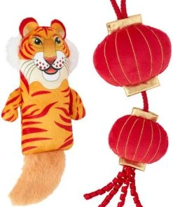 Frisco Lantern & Tiger Plush Kicker Cat Toy with Catnip