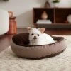 Frisco Herringbone Hi-Low Cuddler Dog & Cat Bed