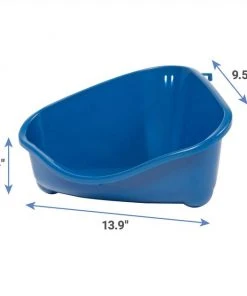 Frisco Corner Litter Box, Navy, Small + Small Animal Bedding, Natural -Frisco Sales 2024 301910 PT2. SY630 V1644969132