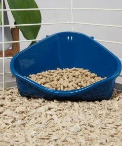 Frisco Corner Litter Box, Navy, X-Small + Small Animal Bedding, Natural -Frisco Sales 2024 301916 PT4. SY630 V1644969131