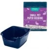 Frisco High Sided Litter Box + Small Animal Bedding, Lavender