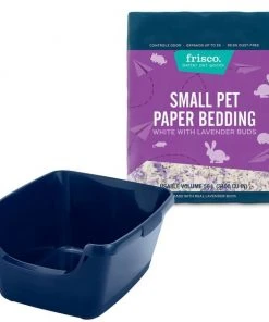 Frisco High Sided Litter Box + Small Animal Bedding, Lavender