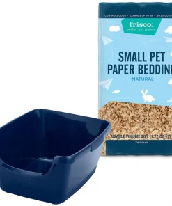 Frisco High Sided Litter Box + Small Animal Bedding, Nautral
