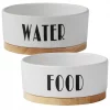 Frisco Ceramic Dog & Cat Water + Food Bowl with Wood Base -Frisco Sales 2024 302414 MAIN. SY630 V1623064349