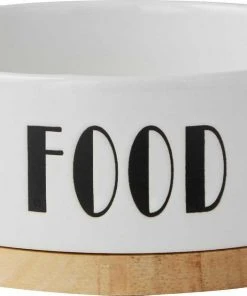 Frisco Ceramic Dog & Cat Water + Food Bowl with Wood Base -Frisco Sales 2024 302414 PT4. SY630 V1623087141