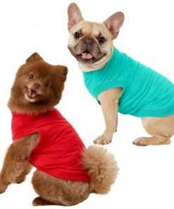 Frisco Basic Dog & Cat T-Shirt, Red + Teal